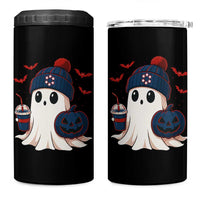Ghost Halloween 4 in 1 Can Cooler Tumbler Retro Patriots Halloween Costume - Wonder Print Shop