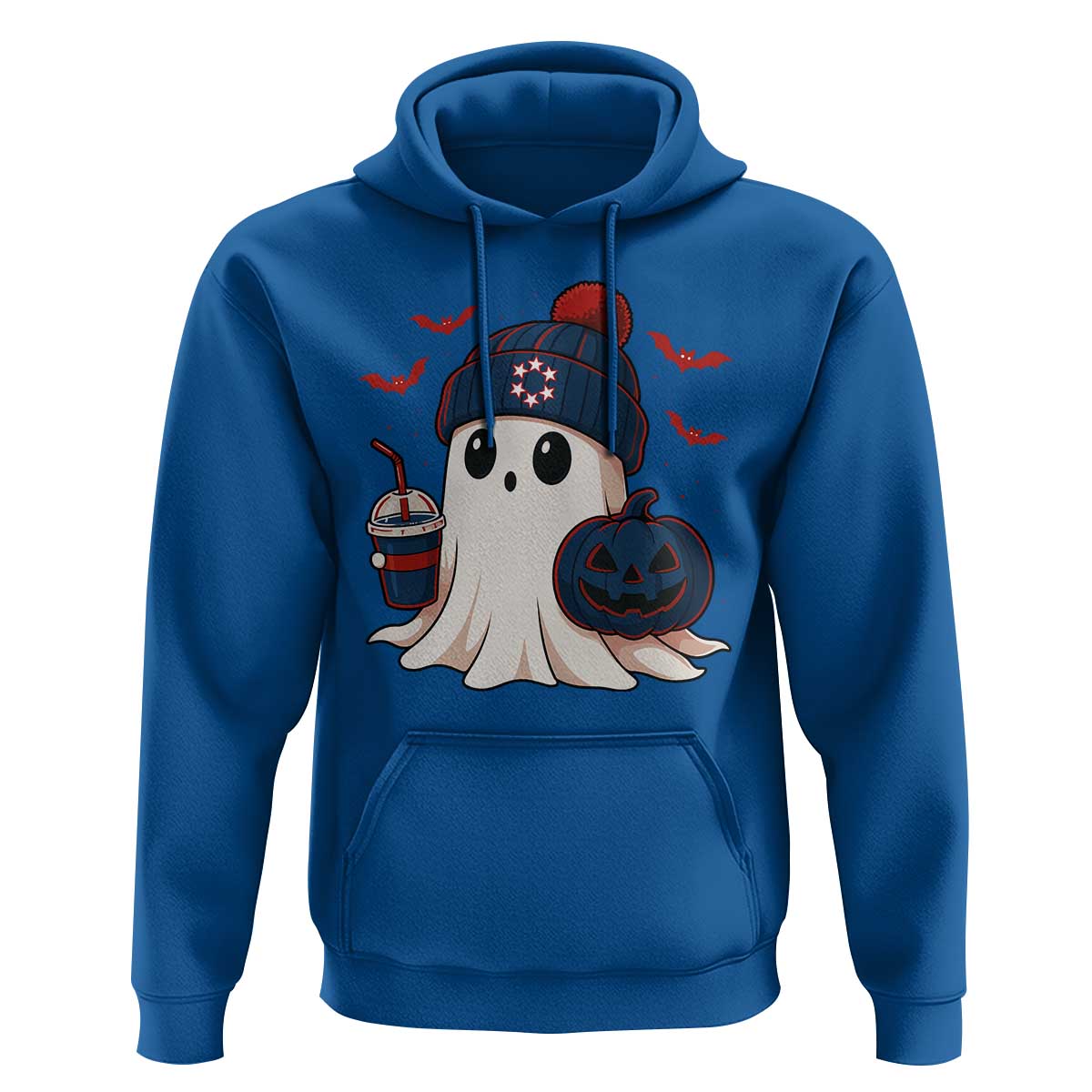Ghost Halloween Hoodie Retro Patriots Halloween Costume - Wonder Print Shop