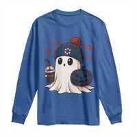 Ghost Halloween Long Sleeve Shirt Retro Patriots Halloween Costume - Wonder Print Shop