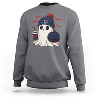 Ghost Halloween Sweatshirt Retro Patriots Halloween Costume - Wonder Print Shop
