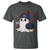 Ghost Halloween T Shirt Retro Patriots Halloween Costume - Wonder Print Shop