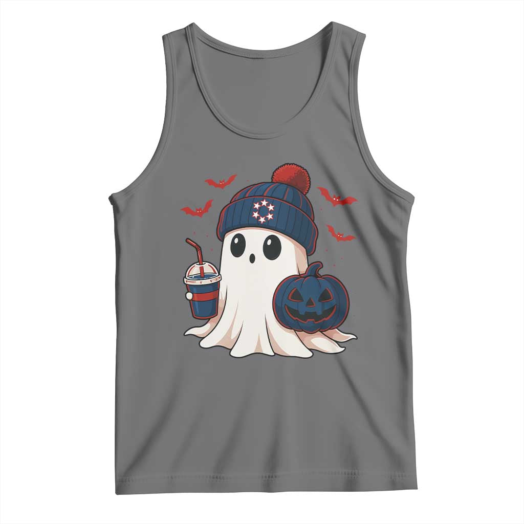 Ghost Halloween Tank Top Retro Patriots Halloween Costume - Wonder Print Shop
