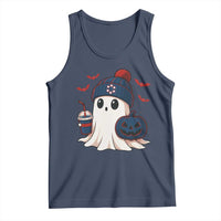 Ghost Halloween Tank Top Retro Patriots Halloween Costume - Wonder Print Shop