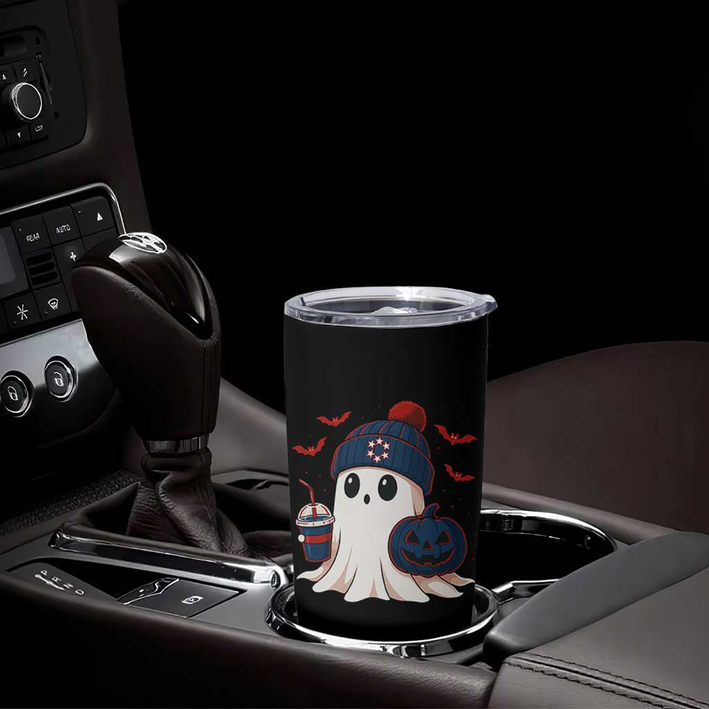 Ghost Halloween Tumbler Cup Retro Patriots Halloween Costume - Wonder Print Shop