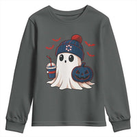 Ghost Halloween Youth Sweatshirt Retro Patriots Halloween Costume - Wonder Print Shop