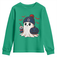 Ghost Halloween Youth Sweatshirt Retro Patriots Halloween Costume - Wonder Print Shop