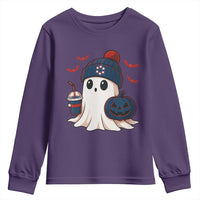 Ghost Halloween Youth Sweatshirt Retro Patriots Halloween Costume - Wonder Print Shop