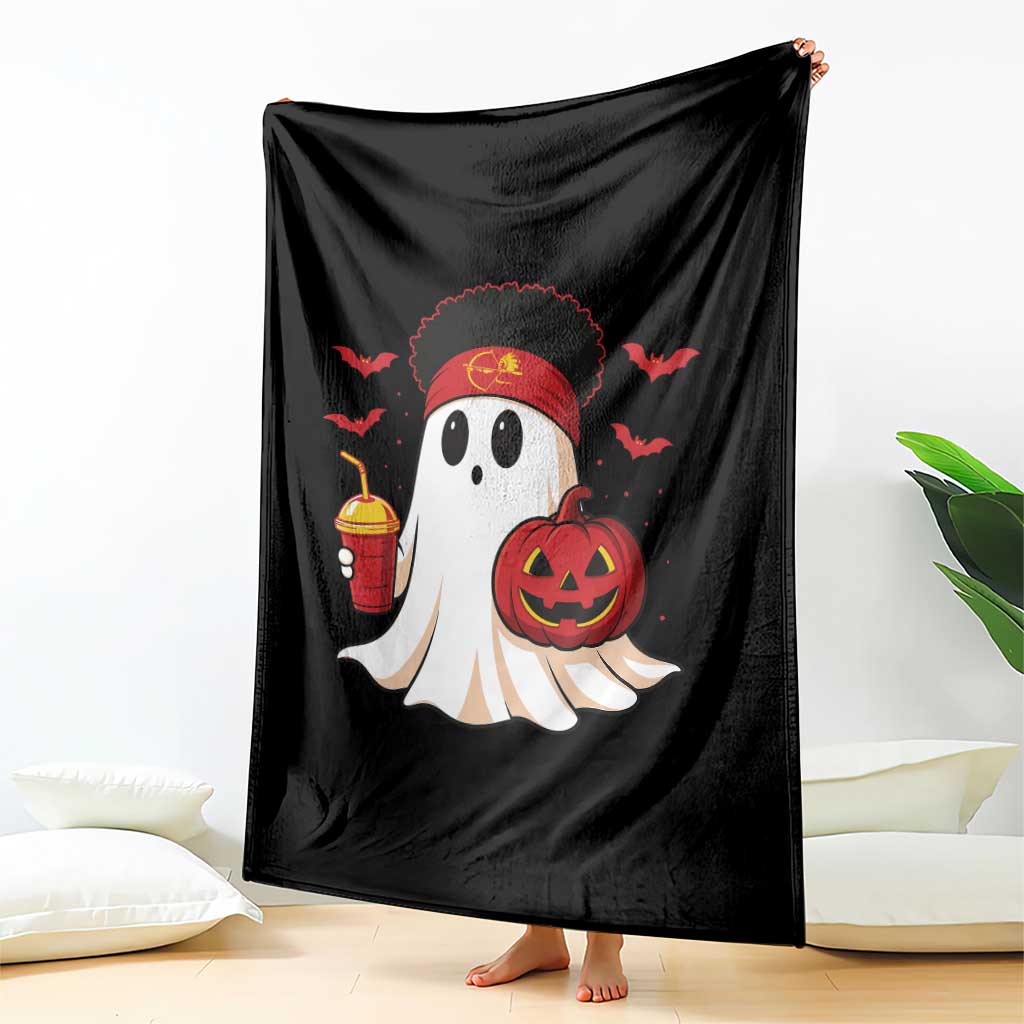 Halloween Chiefs Ghost Throw Blanket Pumpkin Ghost Costume - Wonder Print Shop
