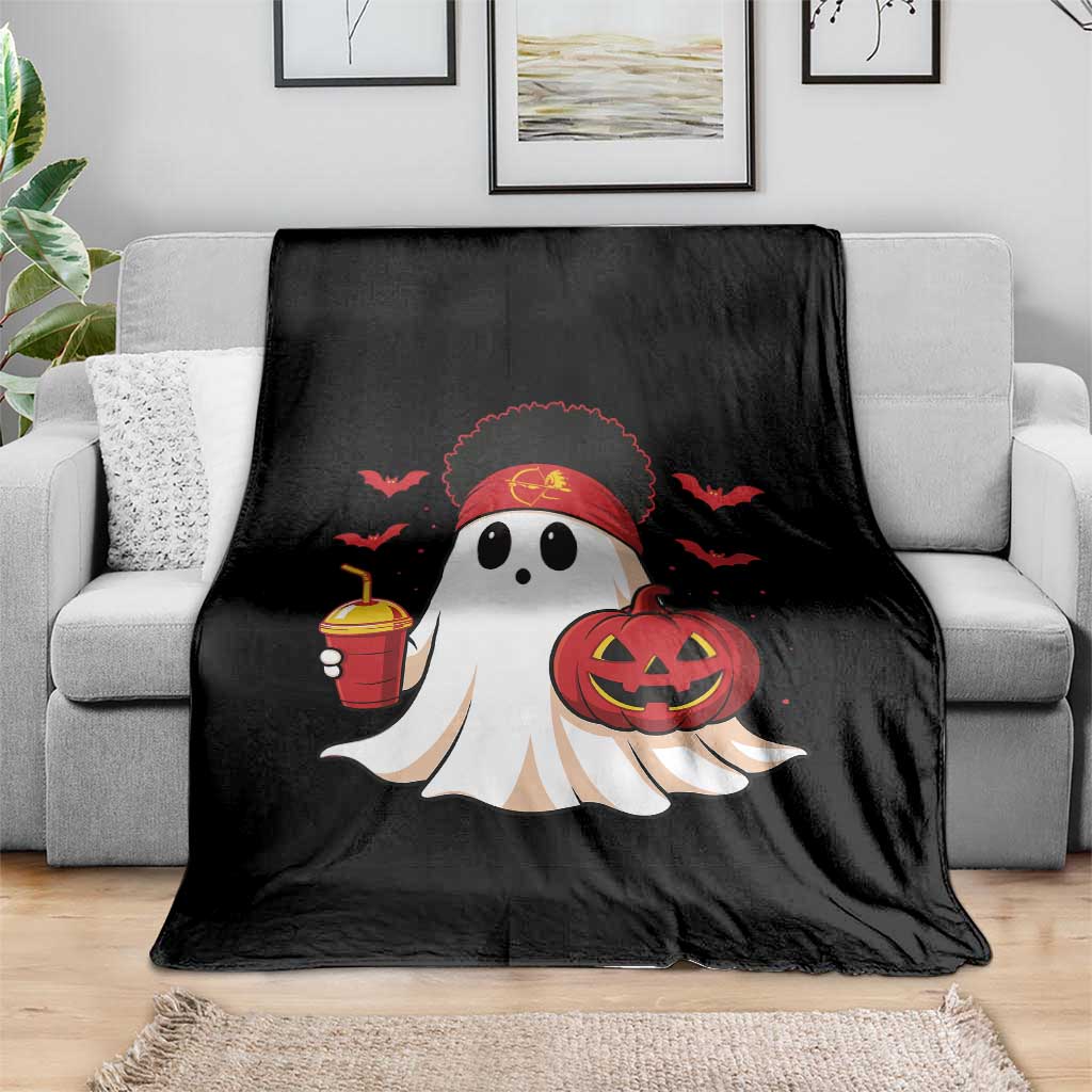 Halloween Chiefs Ghost Throw Blanket Pumpkin Ghost Costume - Wonder Print Shop
