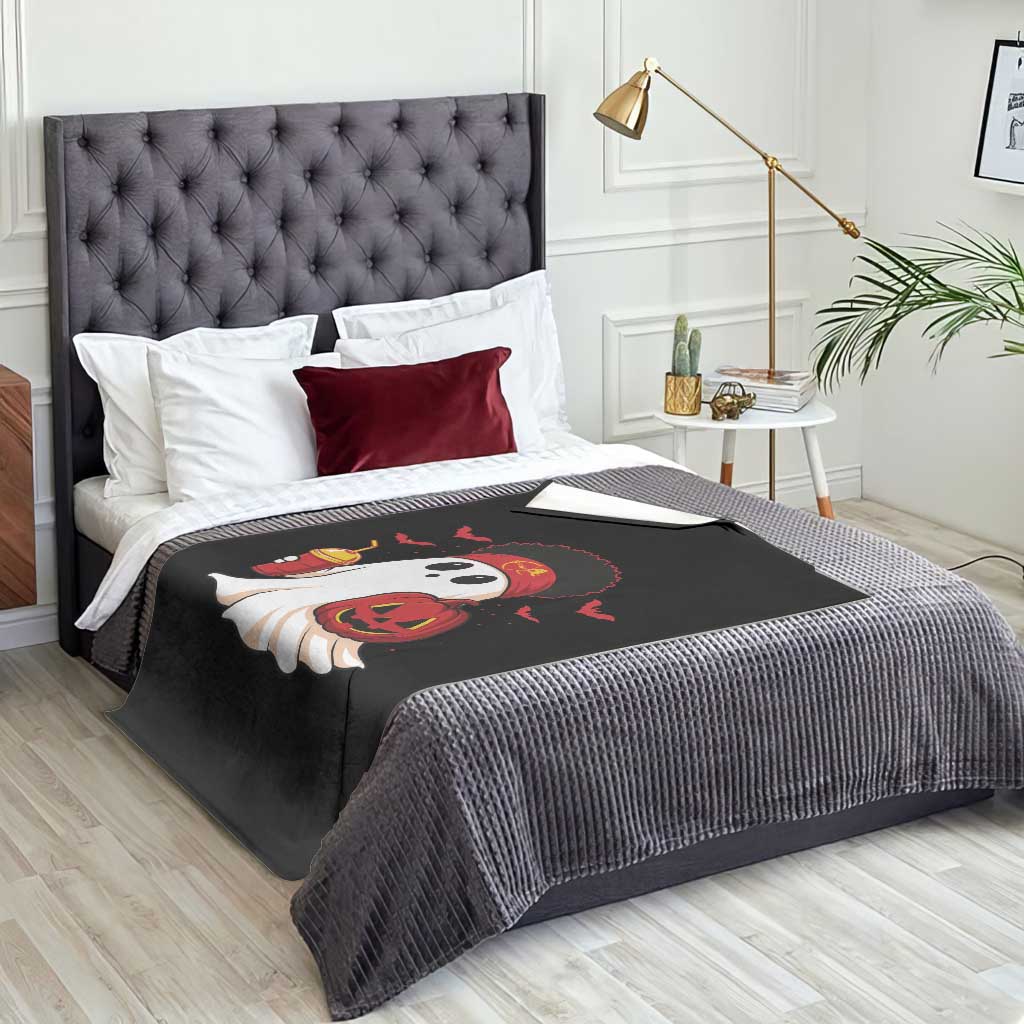 Halloween Chiefs Ghost Throw Blanket Pumpkin Ghost Costume - Wonder Print Shop