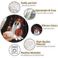 Halloween Chiefs Ghost Throw Blanket Pumpkin Ghost Costume - Wonder Print Shop