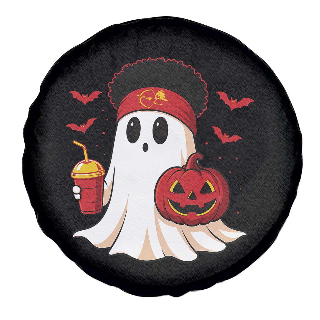 Halloween Chiefs Ghost Spare Tire Cover Pumpkin Ghost Costume - Wonder Print Shop