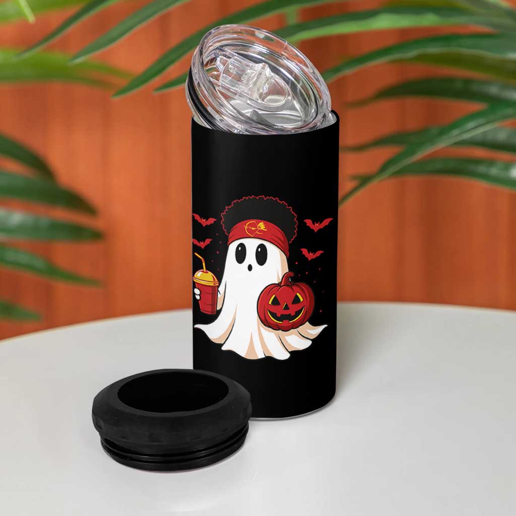 Halloween Chiefs Ghost 4 in 1 Can Cooler Tumbler Pumpkin Ghost Costume - Wonder Print Shop