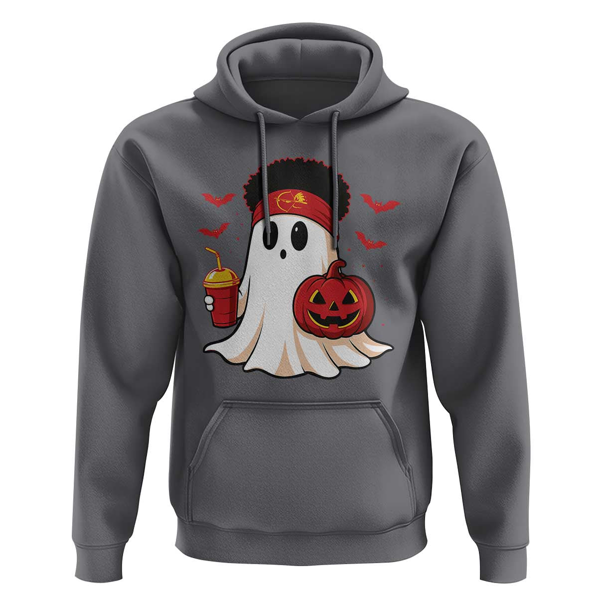 Halloween Chiefs Ghost Hoodie Pumpkin Ghost Costume - Wonder Print Shop