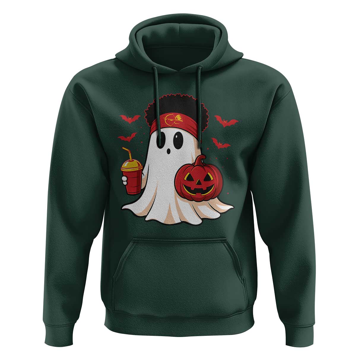 Halloween Chiefs Ghost Hoodie Pumpkin Ghost Costume - Wonder Print Shop