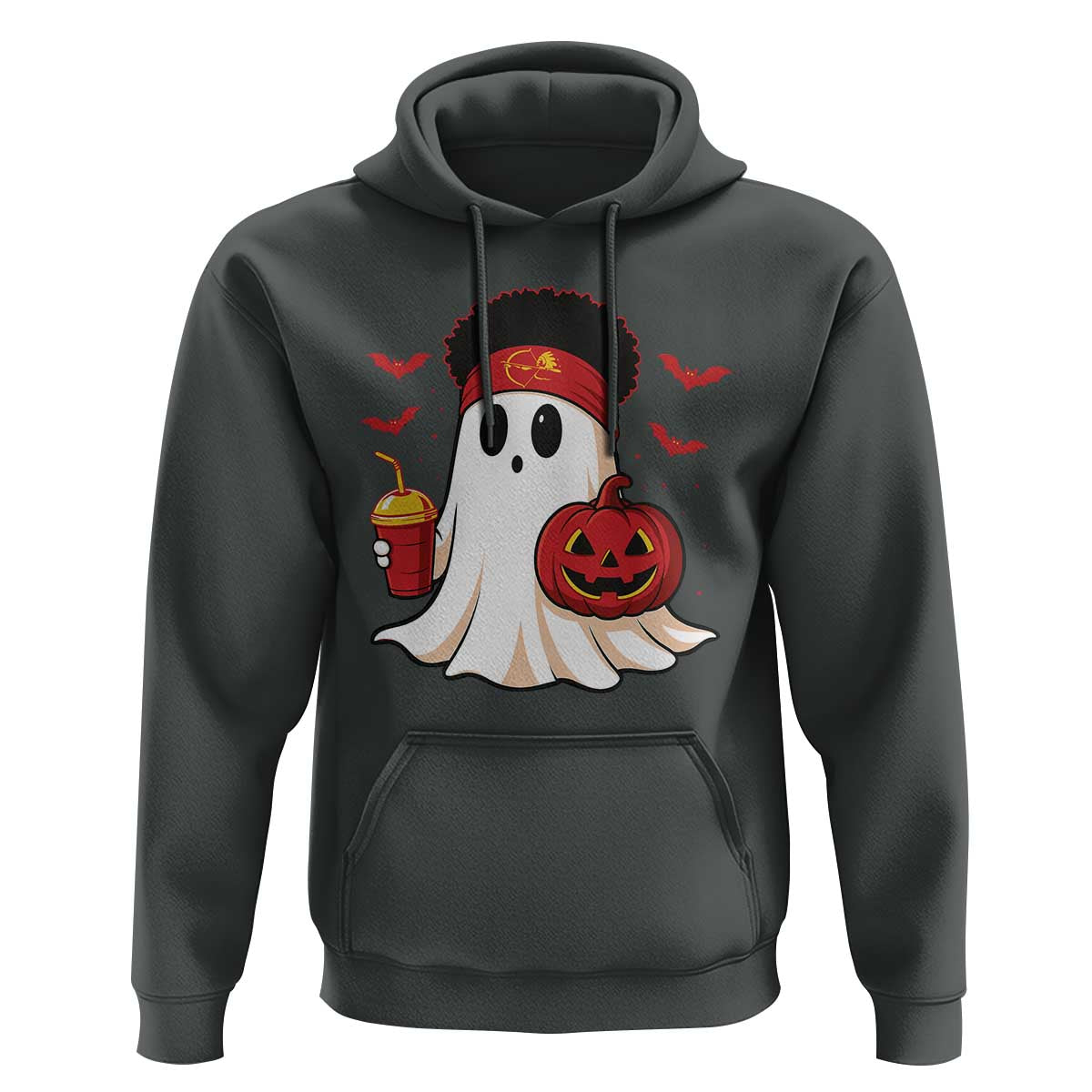 Halloween Chiefs Ghost Hoodie Pumpkin Ghost Costume - Wonder Print Shop
