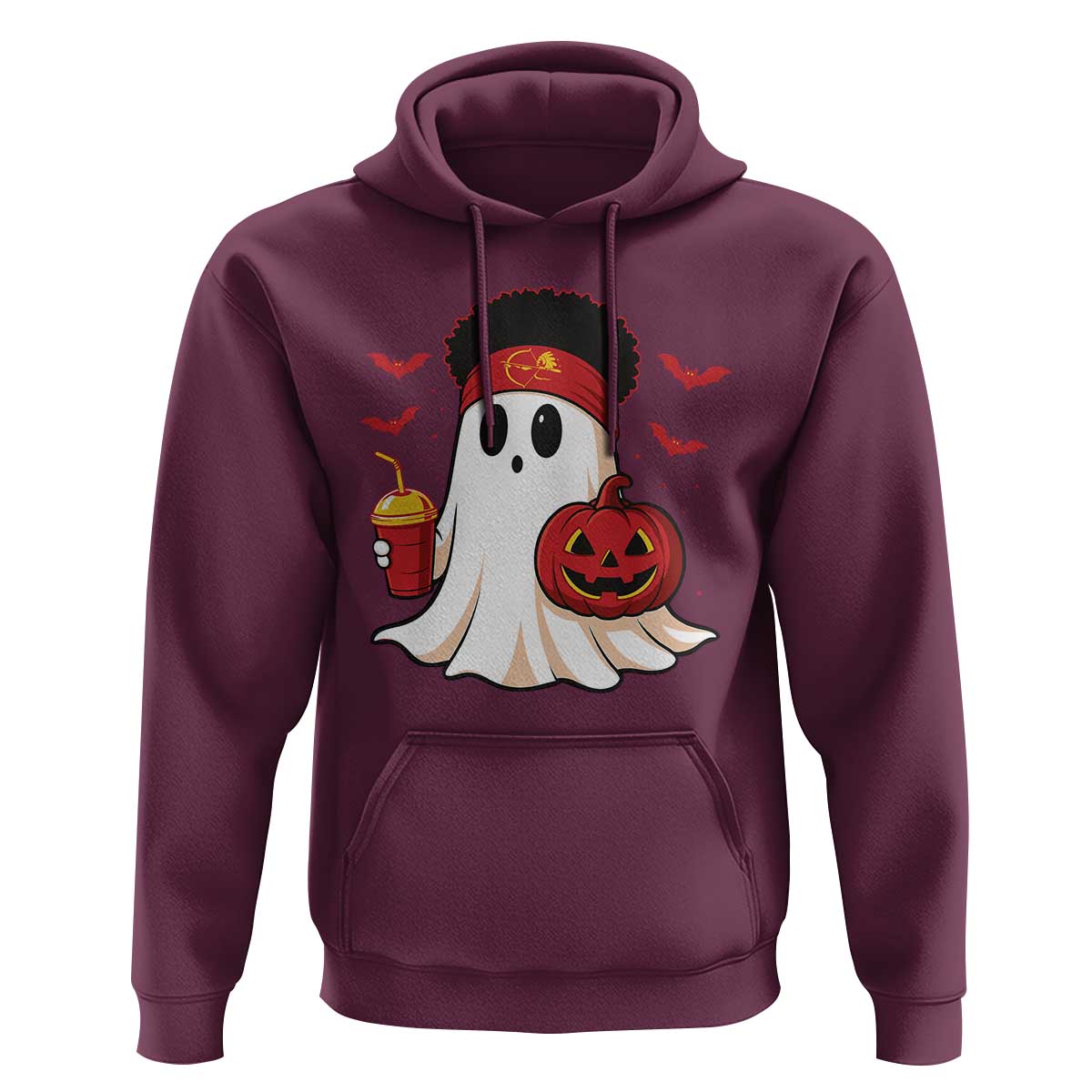 Halloween Chiefs Ghost Hoodie Pumpkin Ghost Costume - Wonder Print Shop