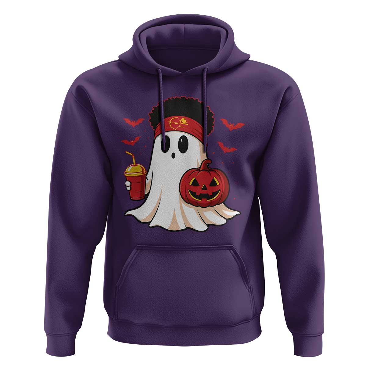 Halloween Chiefs Ghost Hoodie Pumpkin Ghost Costume - Wonder Print Shop