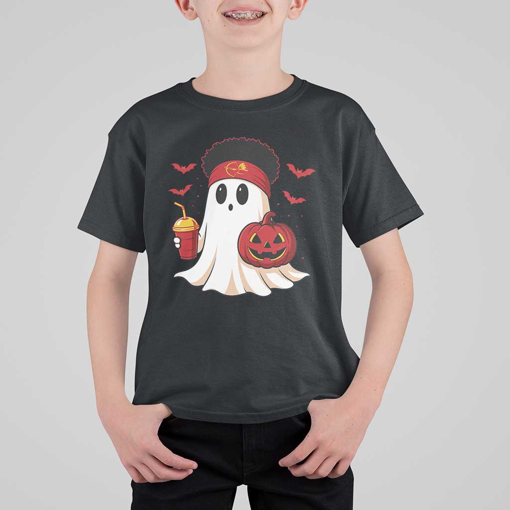 Halloween Chiefs Ghost T Shirt For Kid Pumpkin Ghost Costume - Wonder Print Shop
