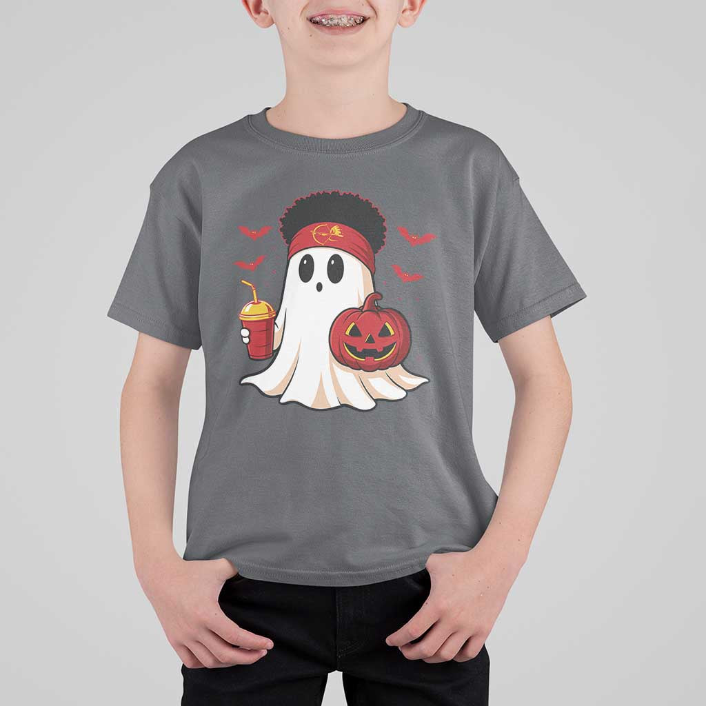 Halloween Chiefs Ghost T Shirt For Kid Pumpkin Ghost Costume - Wonder Print Shop