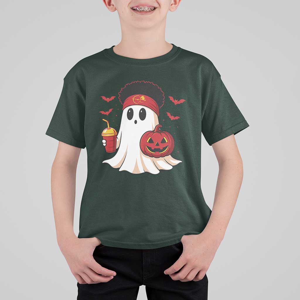 Halloween Chiefs Ghost T Shirt For Kid Pumpkin Ghost Costume - Wonder Print Shop