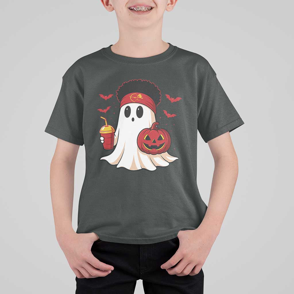 Halloween Chiefs Ghost T Shirt For Kid Pumpkin Ghost Costume - Wonder Print Shop