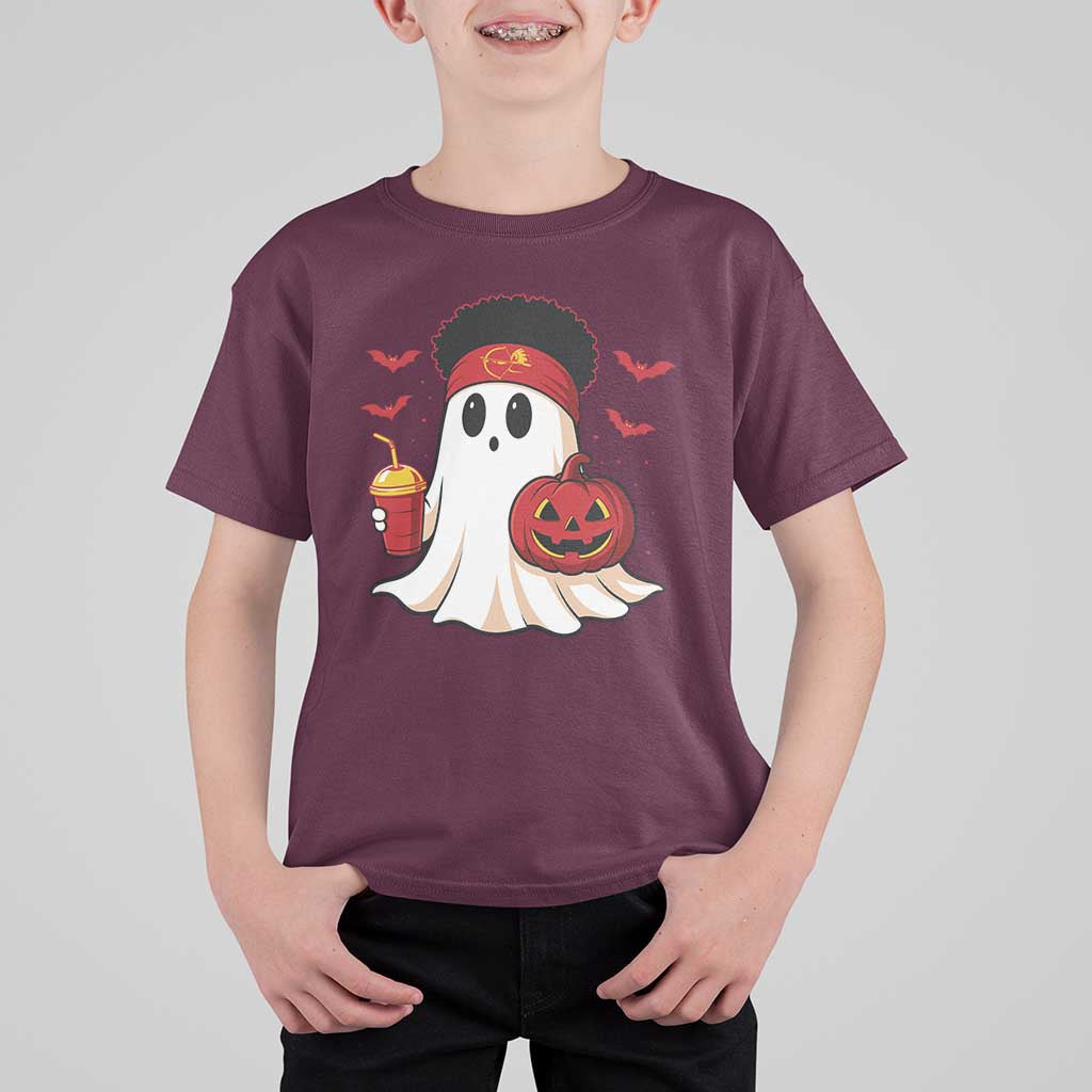 Halloween Chiefs Ghost T Shirt For Kid Pumpkin Ghost Costume - Wonder Print Shop