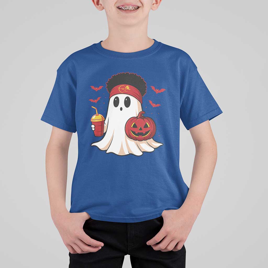 Halloween Chiefs Ghost T Shirt For Kid Pumpkin Ghost Costume - Wonder Print Shop