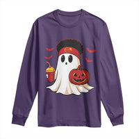 Halloween Chiefs Ghost Long Sleeve Shirt Pumpkin Ghost Costume - Wonder Print Shop