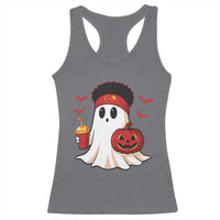 Halloween Chiefs Ghost Racerback Tank Top Pumpkin Ghost Costume - Wonder Print Shop