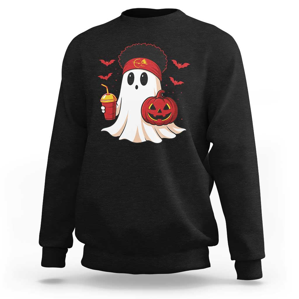 Halloween Chiefs Ghost Sweatshirt Pumpkin Ghost Costume - Wonder Print Shop