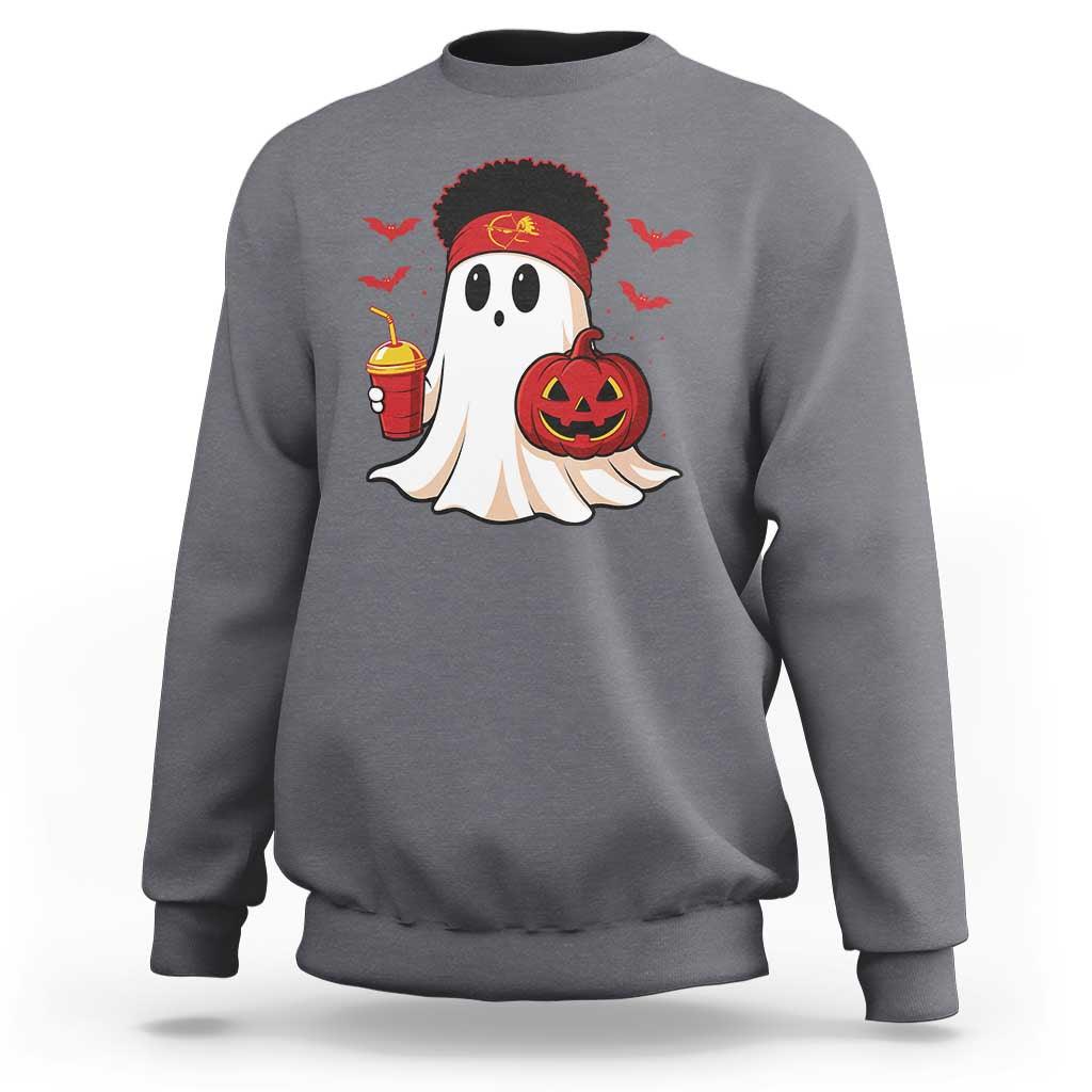 Halloween Chiefs Ghost Sweatshirt Pumpkin Ghost Costume - Wonder Print Shop