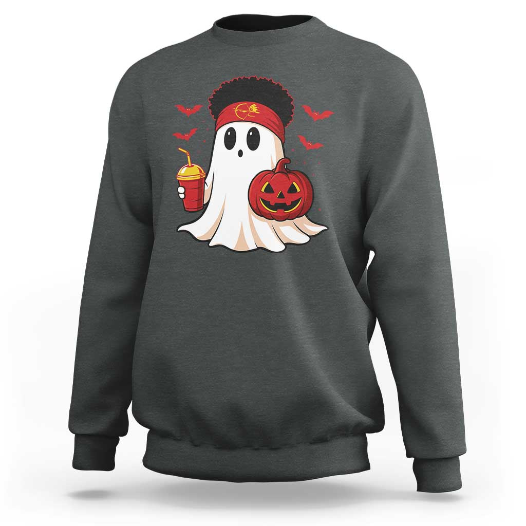 Halloween Chiefs Ghost Sweatshirt Pumpkin Ghost Costume - Wonder Print Shop