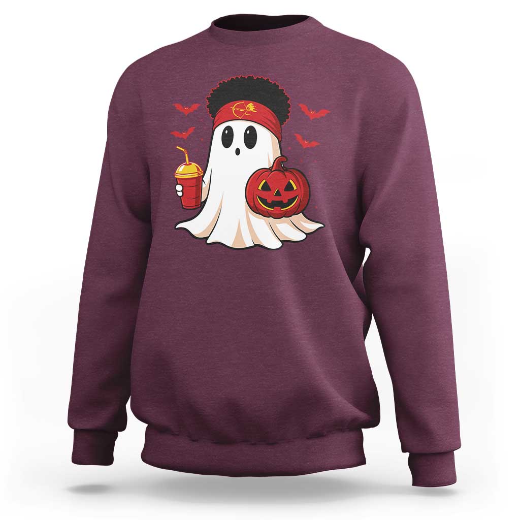 Halloween Chiefs Ghost Sweatshirt Pumpkin Ghost Costume - Wonder Print Shop