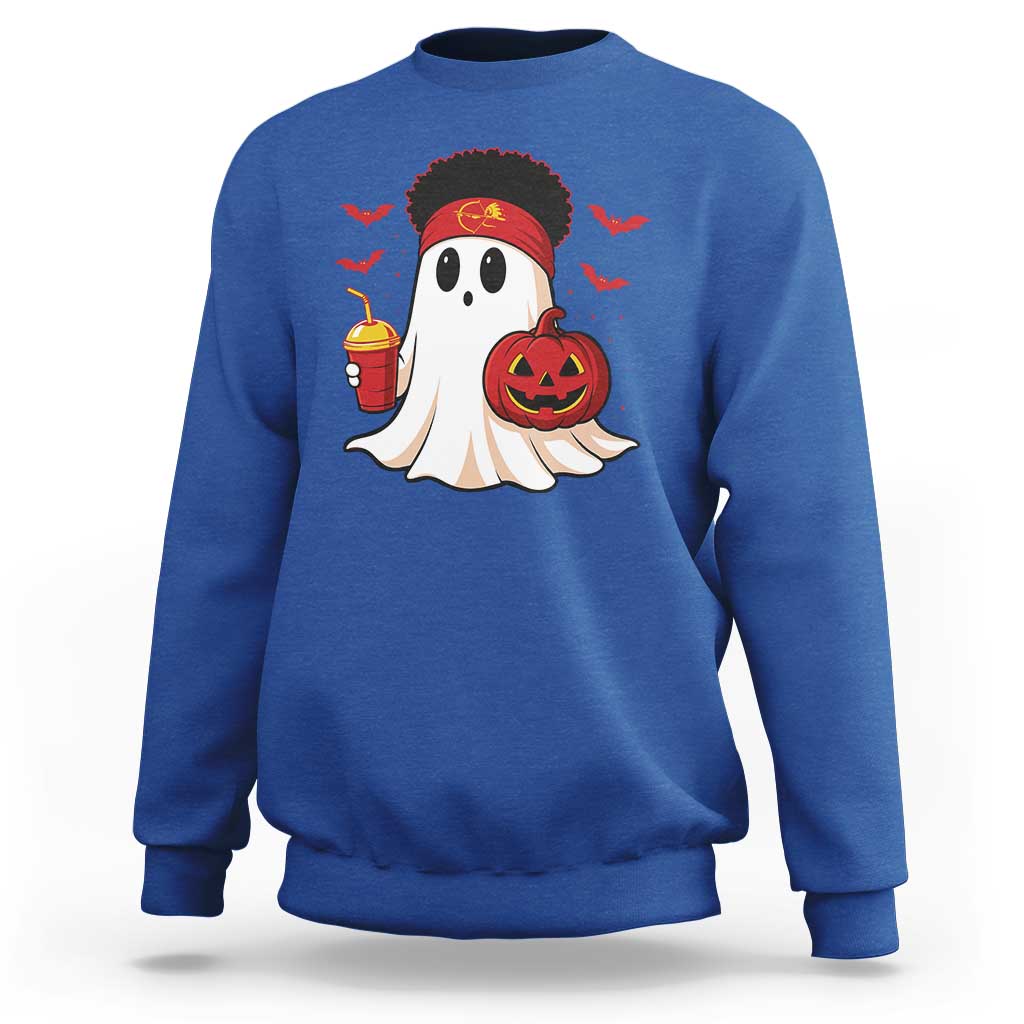 Halloween Chiefs Ghost Sweatshirt Pumpkin Ghost Costume - Wonder Print Shop