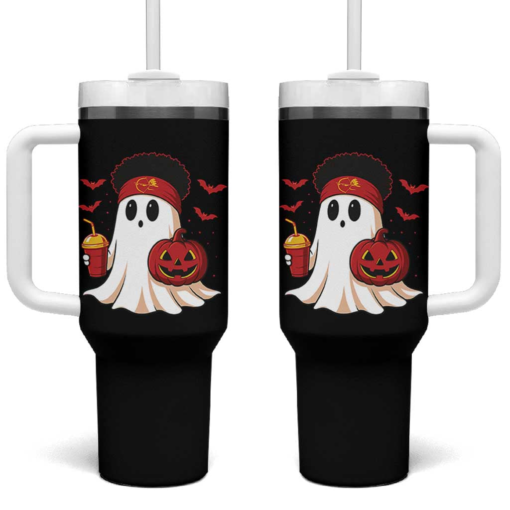 Halloween Chiefs Ghost Tumbler With Handle Pumpkin Ghost Costume - Wonder Print Shop