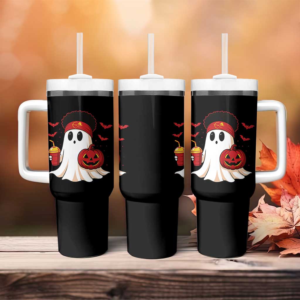 Halloween Chiefs Ghost Tumbler With Handle Pumpkin Ghost Costume - Wonder Print Shop