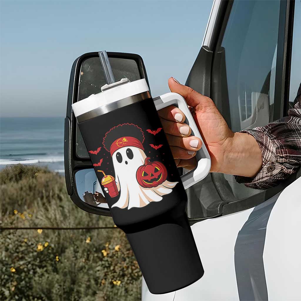 Halloween Chiefs Ghost Tumbler With Handle Pumpkin Ghost Costume - Wonder Print Shop