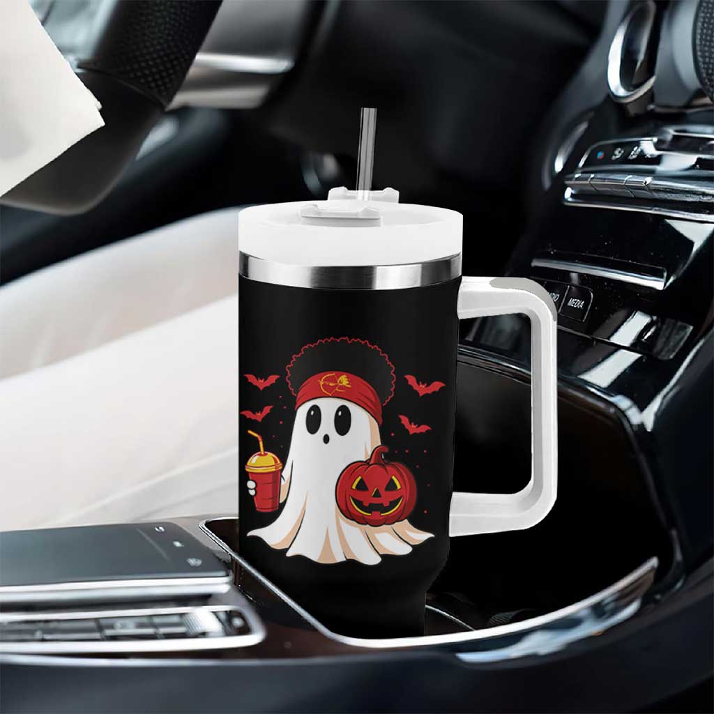 Halloween Chiefs Ghost Tumbler With Handle Pumpkin Ghost Costume - Wonder Print Shop
