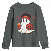 Halloween Chiefs Ghost Youth Sweatshirt Pumpkin Ghost Costume - Wonder Print Shop