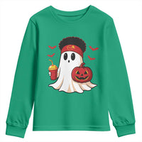 Halloween Chiefs Ghost Youth Sweatshirt Pumpkin Ghost Costume - Wonder Print Shop
