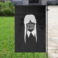 On Wednesdays We Wear Black Garden Flag Goth Halloween - Wonder Print Shop