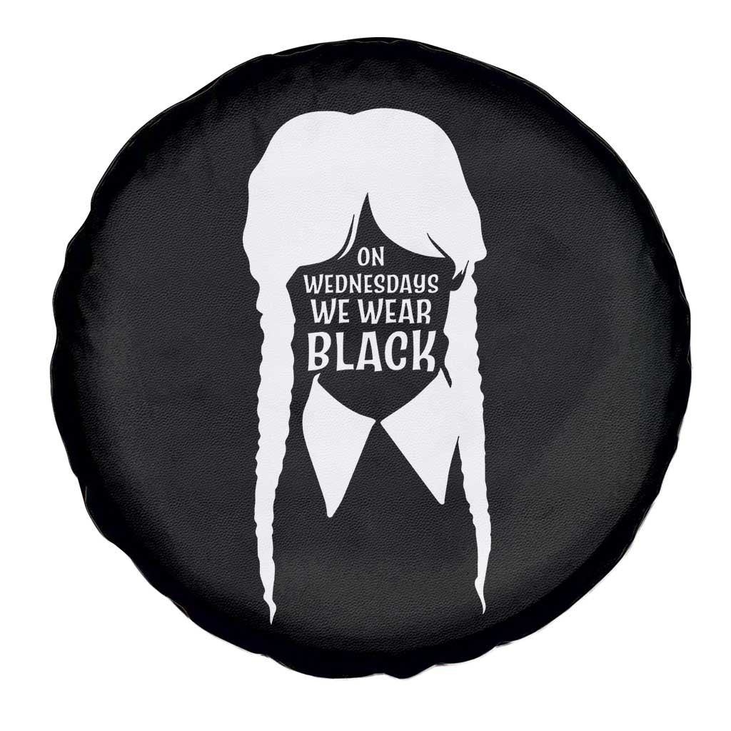 On Wednesdays We Wear Black Spare Tire Cover Goth Halloween - Wonder Print Shop