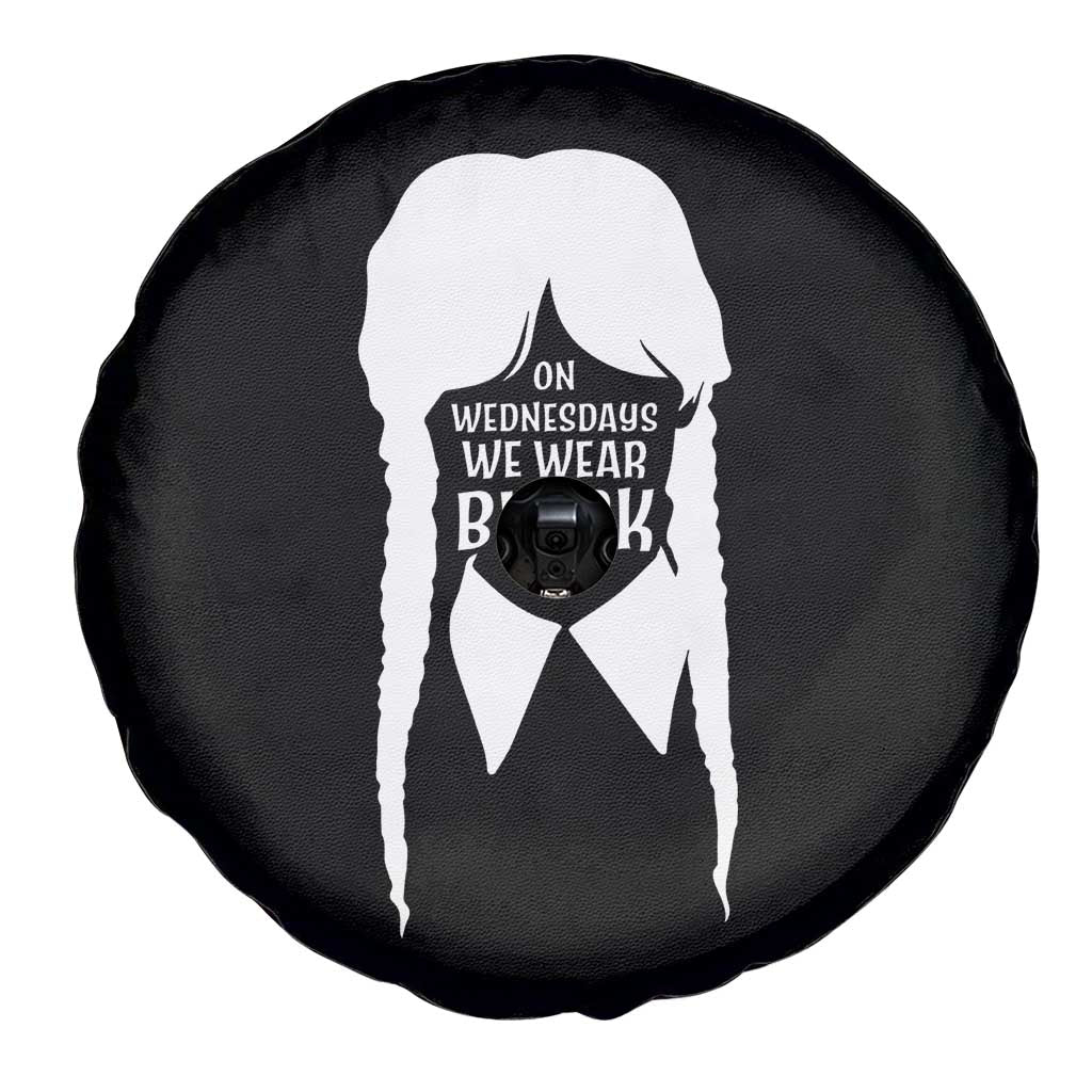 On Wednesdays We Wear Black Spare Tire Cover Goth Halloween - Wonder Print Shop