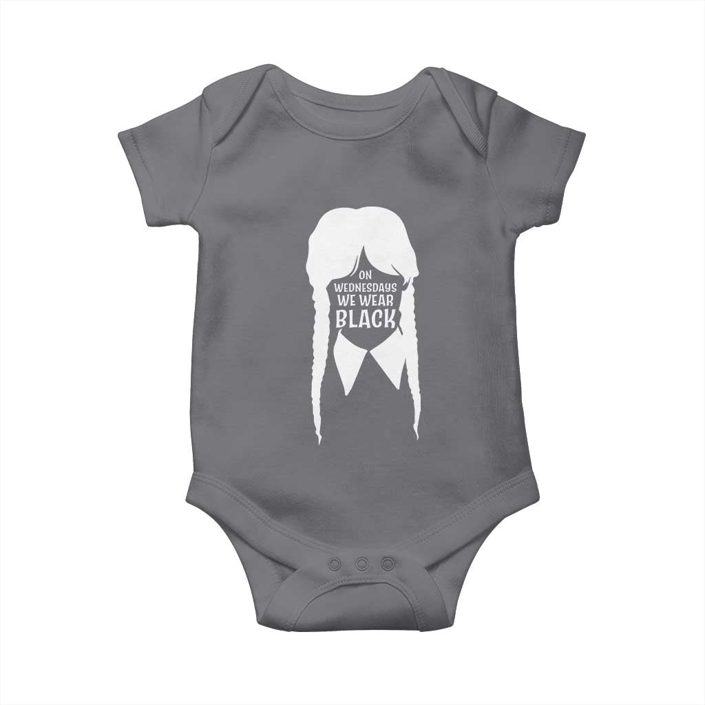On Wednesdays We Wear Black Baby Onesie Goth Halloween - Wonder Print Shop