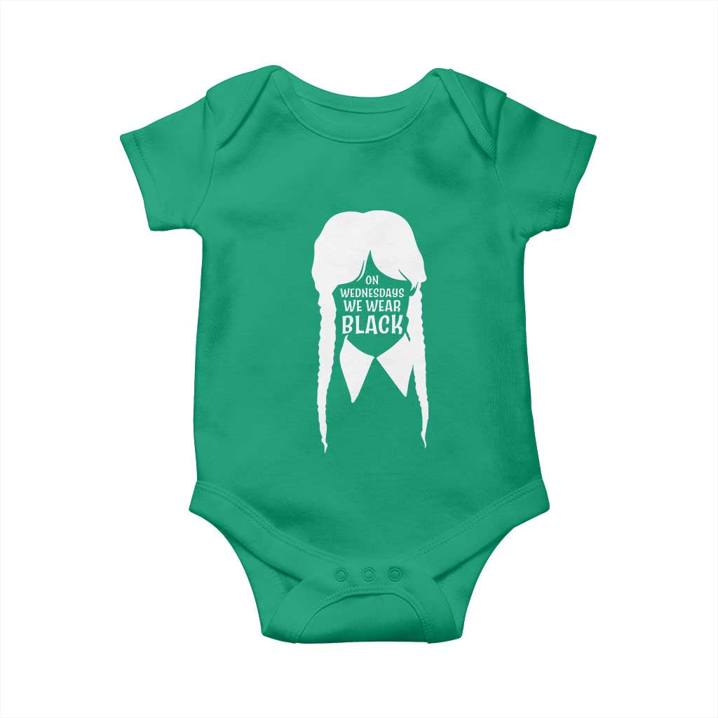 On Wednesdays We Wear Black Baby Onesie Goth Halloween - Wonder Print Shop