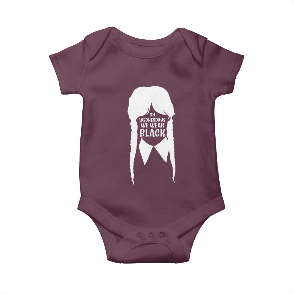 On Wednesdays We Wear Black Baby Onesie Goth Halloween - Wonder Print Shop