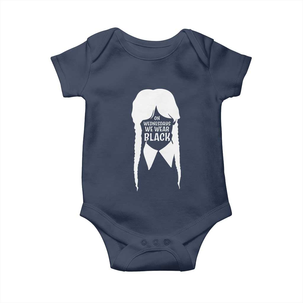 On Wednesdays We Wear Black Baby Onesie Goth Halloween - Wonder Print Shop