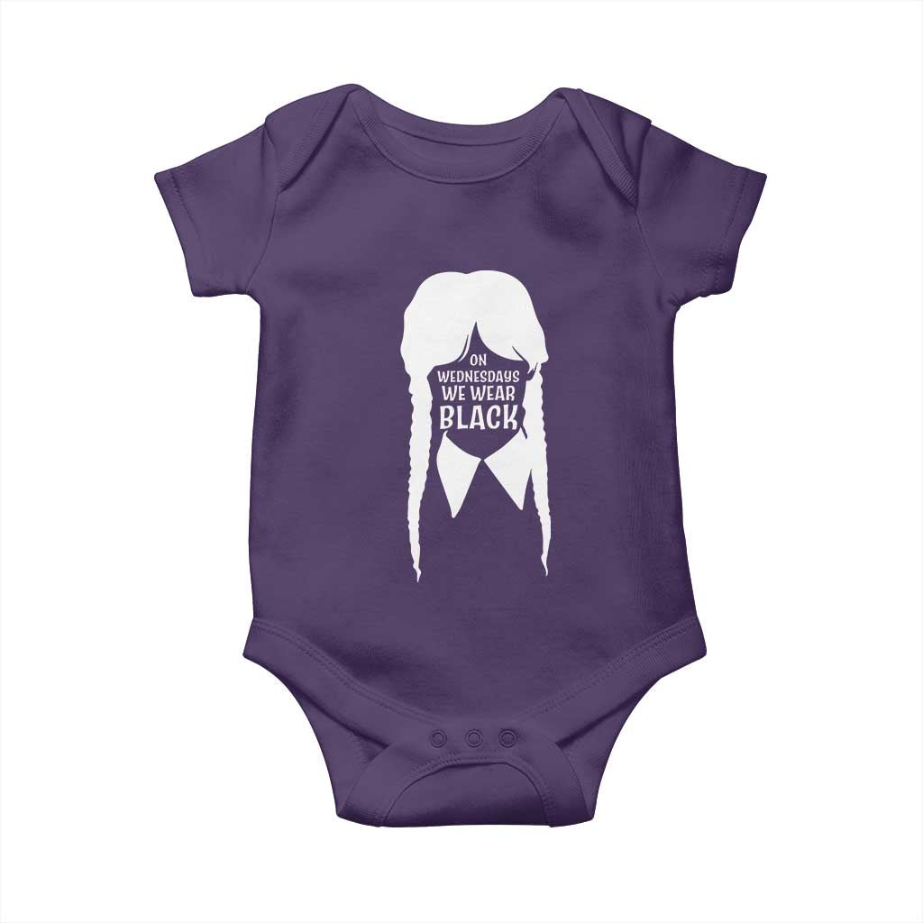 On Wednesdays We Wear Black Baby Onesie Goth Halloween - Wonder Print Shop