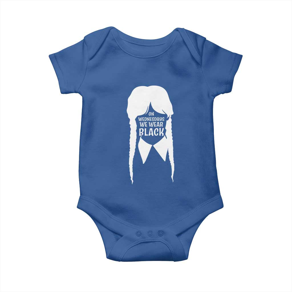 On Wednesdays We Wear Black Baby Onesie Goth Halloween - Wonder Print Shop